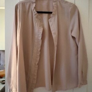 Ruffled Beige Blouse